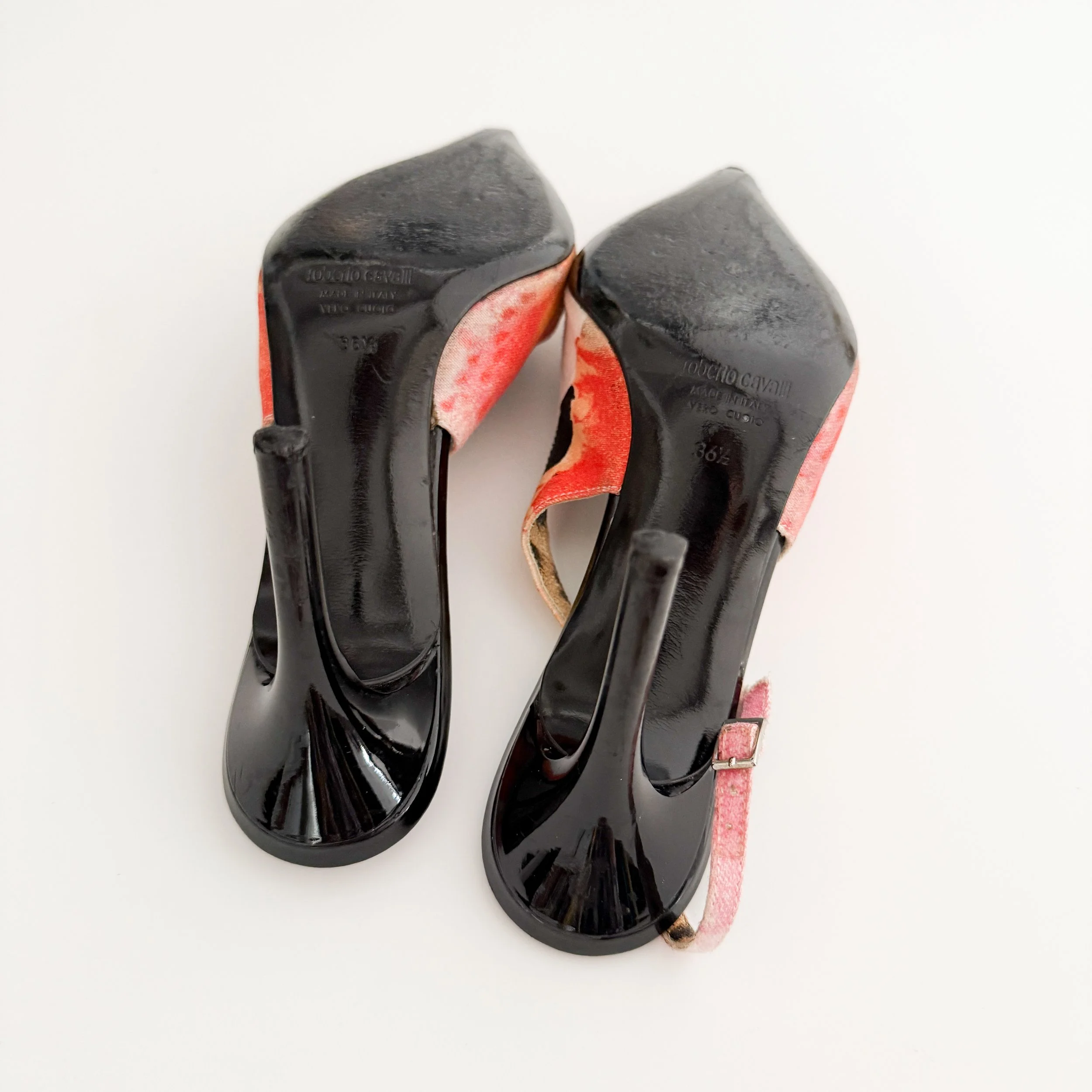 Manolo Blahnik (36.5) ヒール Manolo Blahnik Black Leather Ankle Strap Heels (IT 36.5